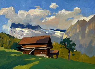 September Evening Light towards the Wetterhorn
