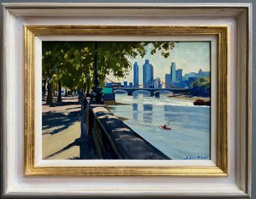 Canoeing on the Thames, Chelsea