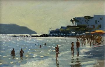 Evening light on the beach, Ischia