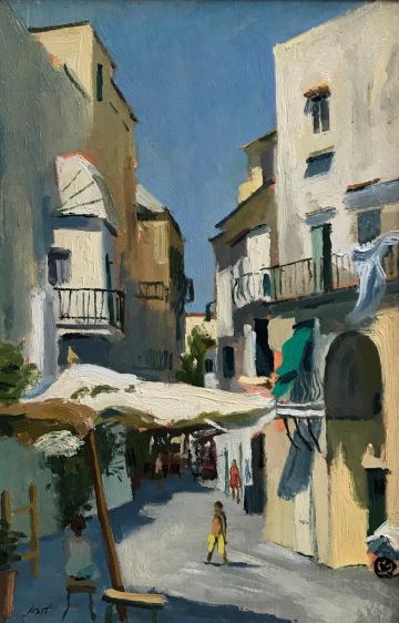 Sun bathed street on Ischia