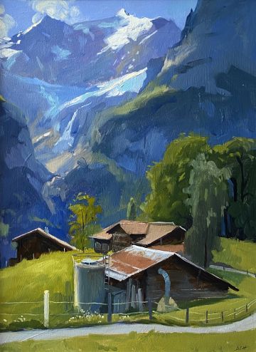 Summer Morning light, Grindelwald Chalets