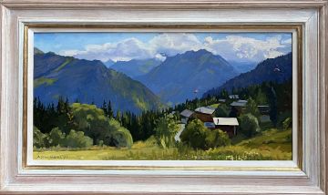 Afternoon light, Paragliders in the Vallery, Verbier