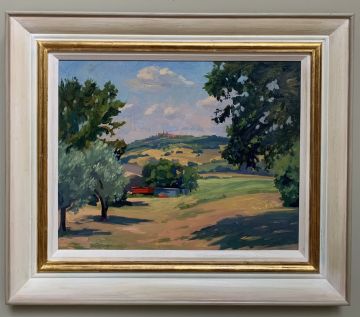 Summer afternoon light towards Montepulciano