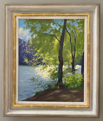 Vivid Spring Greens, Light on the Lake, Fonthill Park