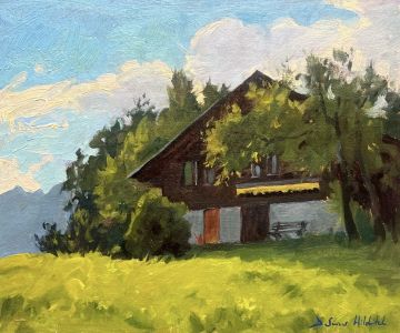 Grindelwald spring evening light